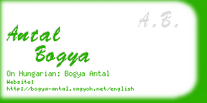 antal bogya business card